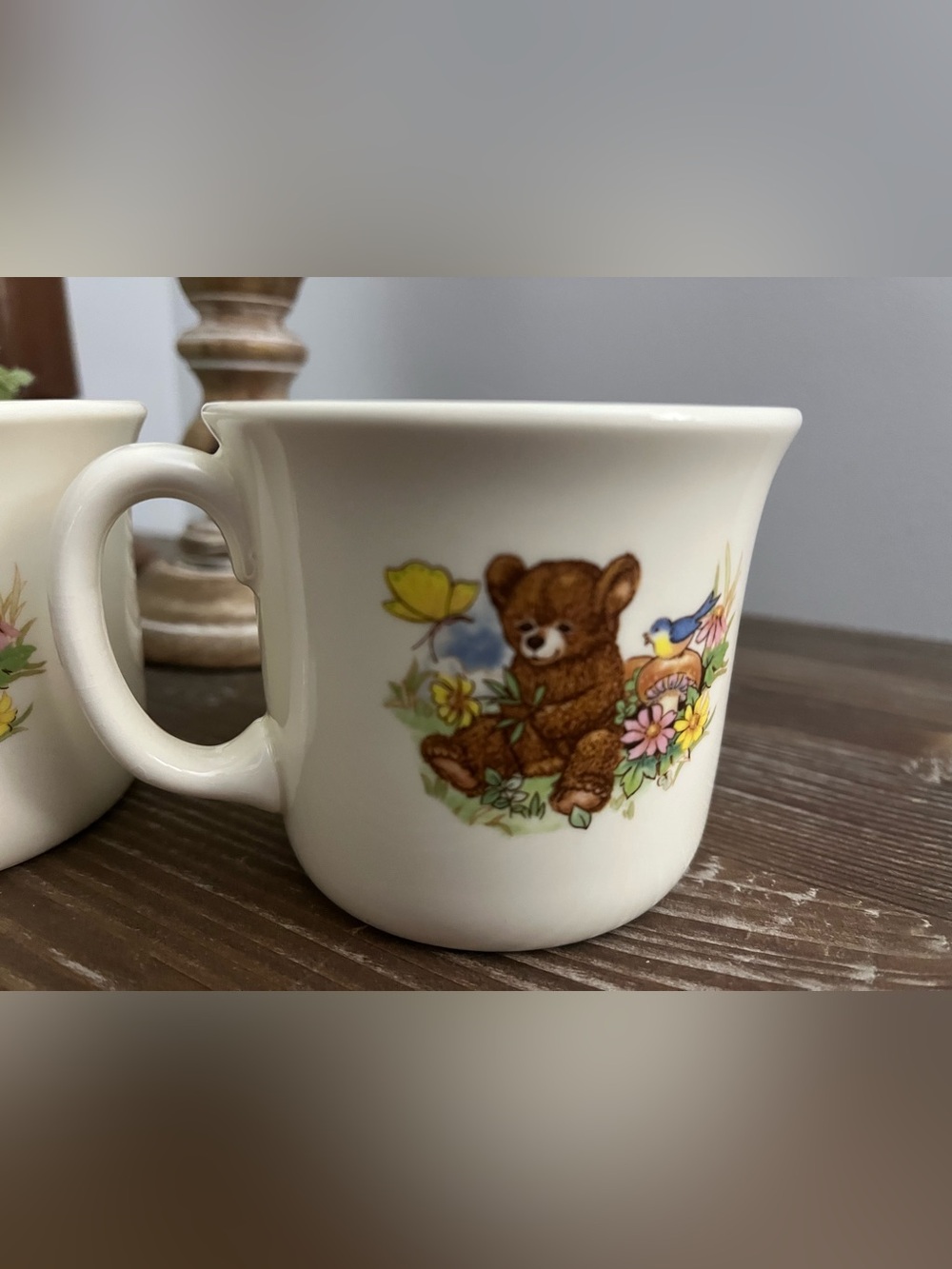 Set of 2~Vintage Royal Kent Teddy Bear Children’s Cup Bone China England - Picture 6 of 12